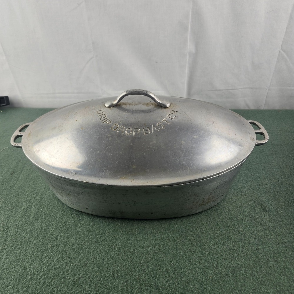 Vintage Wagner Ware Sidney-O # 265 Drip Drop Oval Roaster Baster w/Lid NO TRIVET